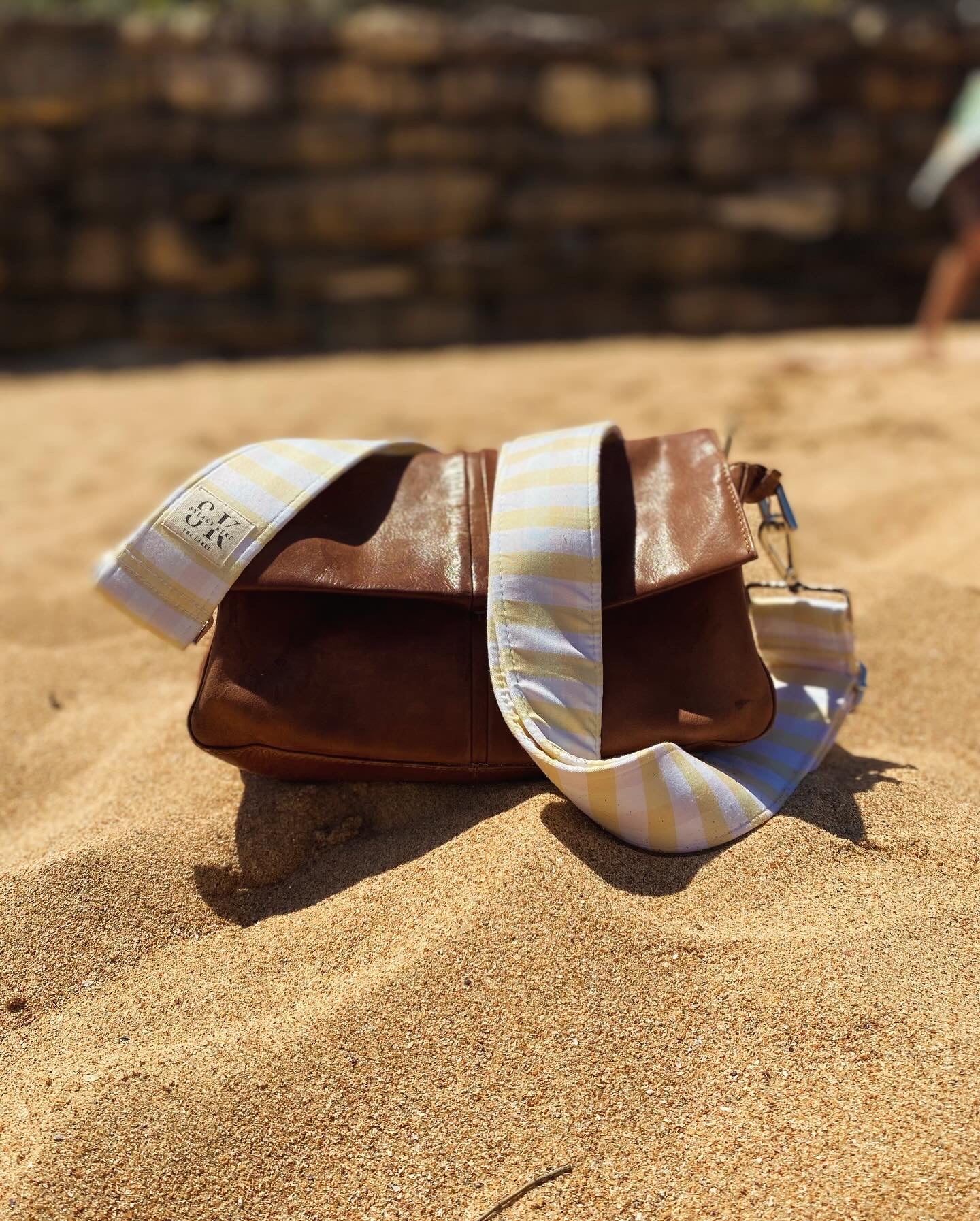 Lemon Drop Gingham Adjustable Bag Strap