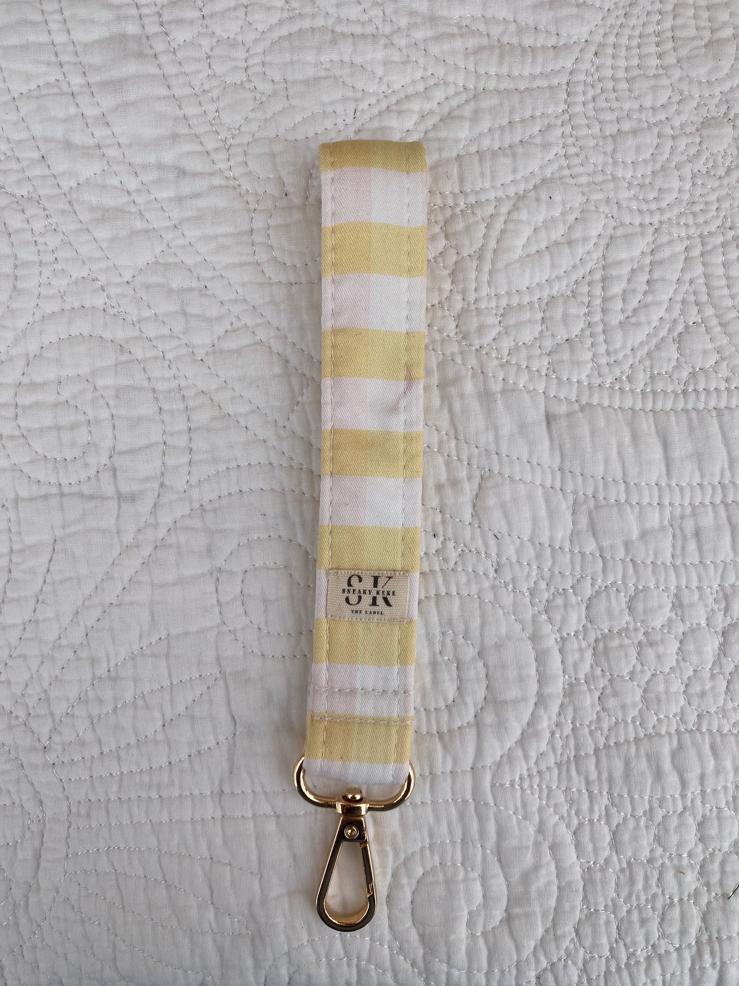 Lemon Drop Gingham Keychain