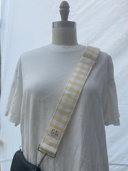 Lemon Drop Gingham Adjustable Bag Strap