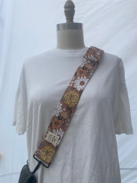 Choc Floral Adjustable Bag Strap